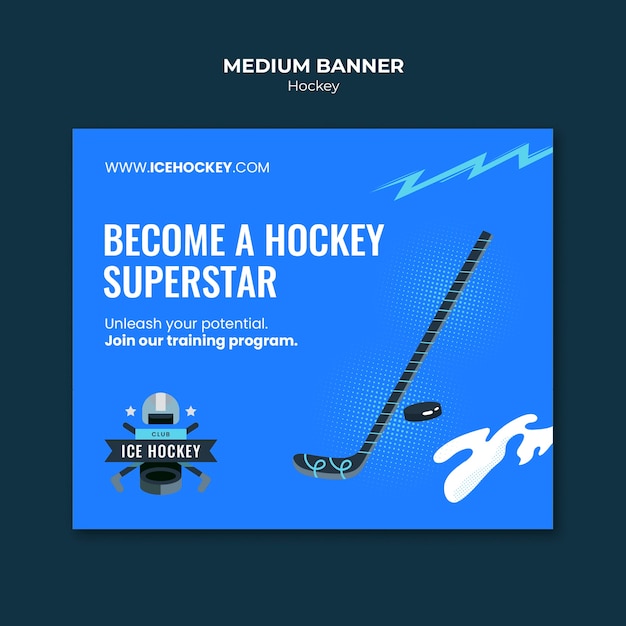 Free PSD hockey template design