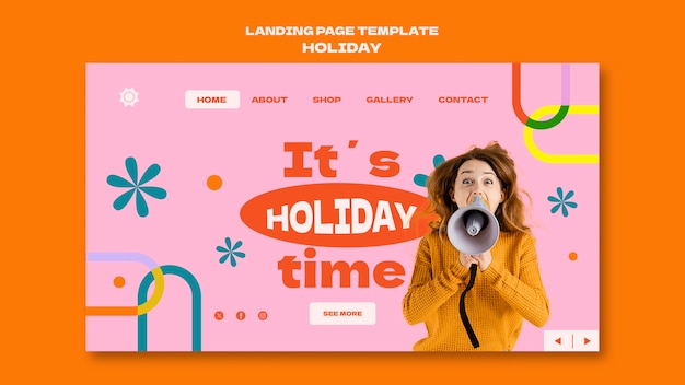 Free PSD holiday design template