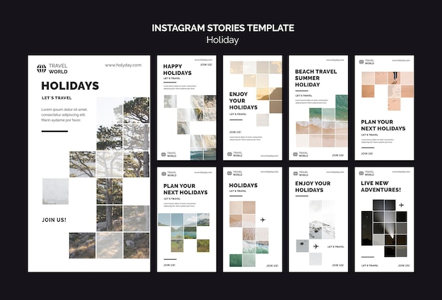 Free PSD holiday instagram stories template