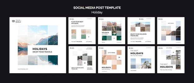 Holiday social media post template