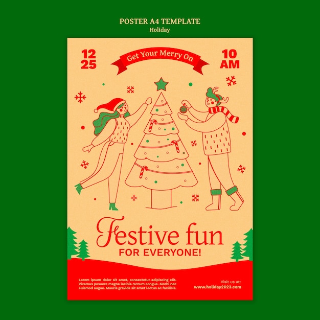 Free PSD holiday template design