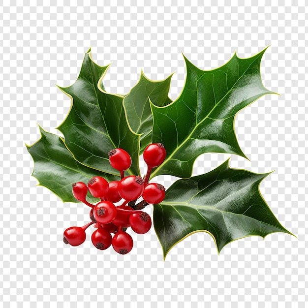 Free PSD holly flower isolated on transparent background