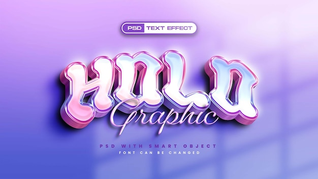 Holograpic Escapism Style Text Effect