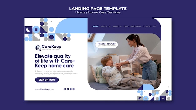 Free PSD home care design template