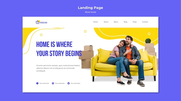 Home is where the story begins landing page