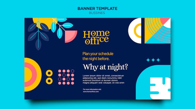 Home office banner template