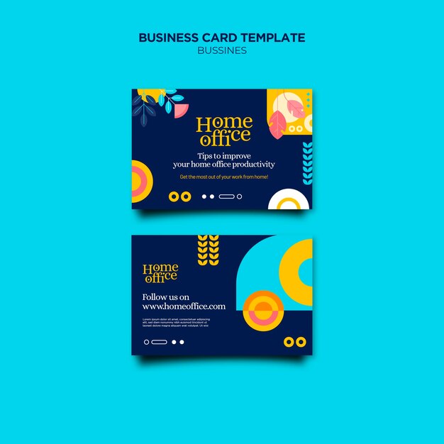 Home office business card template