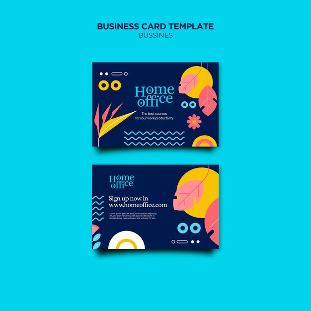 Home office business card template