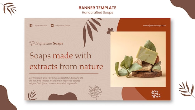 Free PSD homemade soap banner template