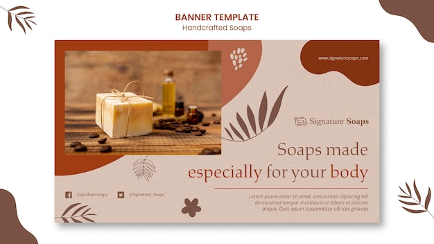 Free PSD homemade soap banner template