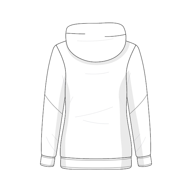 Hoodie line art illustration