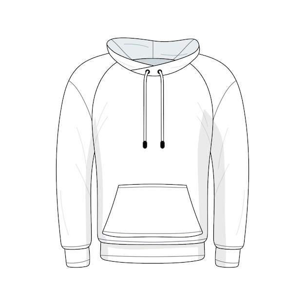 Hoodie line art illustration