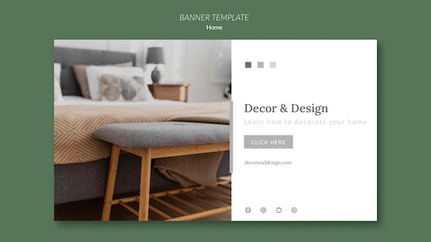 Free PSD horizontal banner for home decor and design