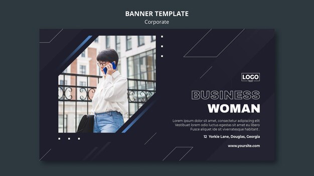 Horizontal banner for professional business corporation