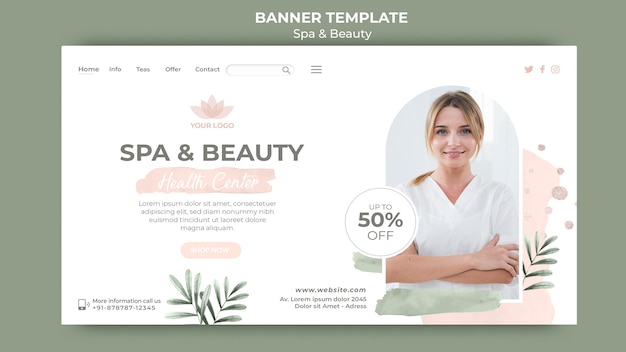 Horizontal banner for spa and relaxation