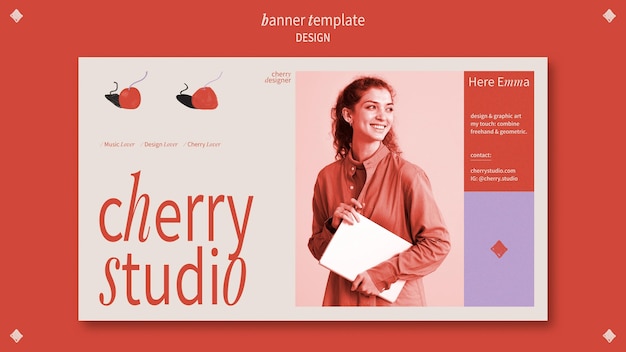 Horizontal banner template for graphic designer