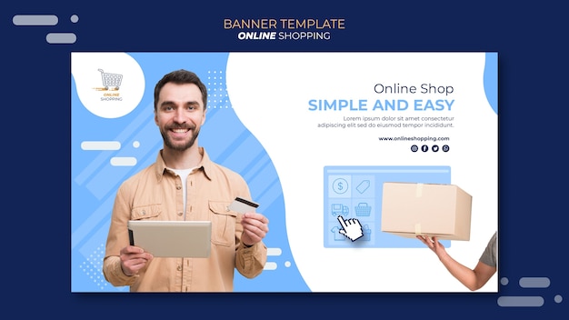 Free PSD horizontal banner template for online shopping