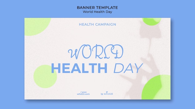 Horizontal banner template for world health day