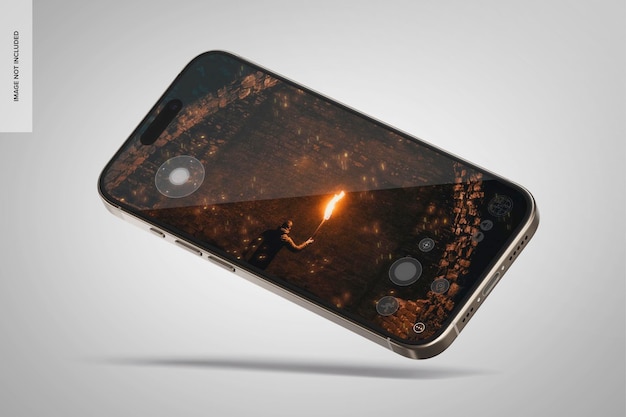 Horizontal iPhone 15 Pro Max Mockup