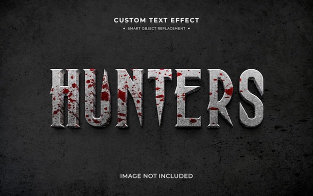 Horror video game 3d text style effect