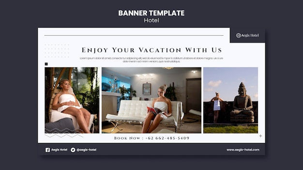 Free PSD hotel banner design template