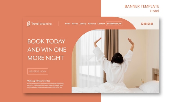 Free PSD hotel banner template