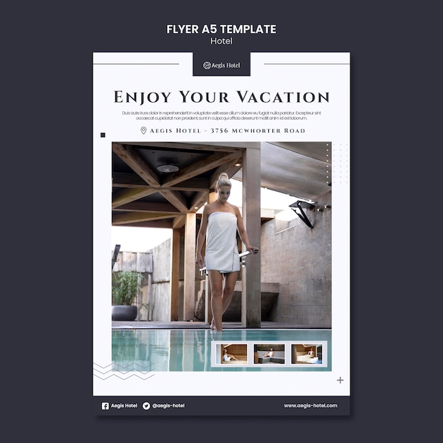 Free PSD hotel flyer design template