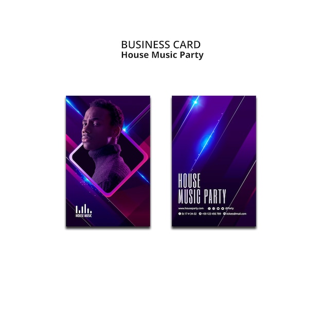 Free PSD house music party template design