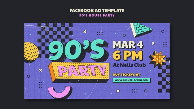 House party  facebook template