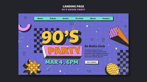 House party  landing page template