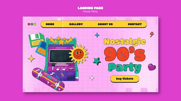 Free PSD house party template design