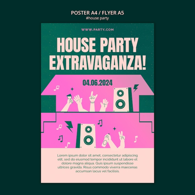 House party template design