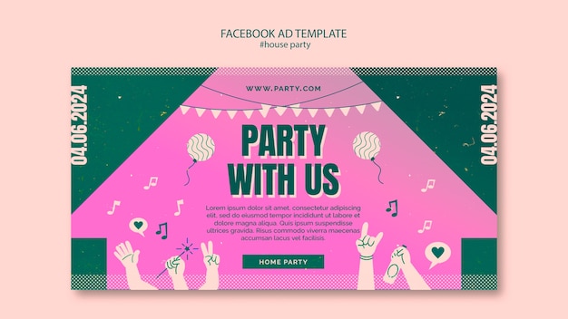 House party template design