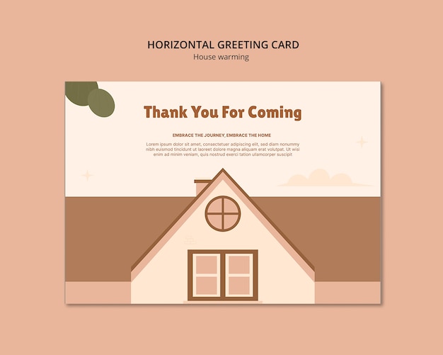 Free PSD house warming template design