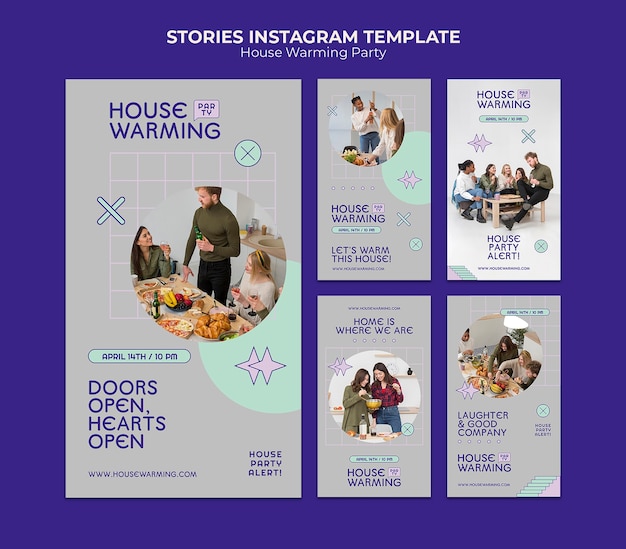 Free PSD house warming template design