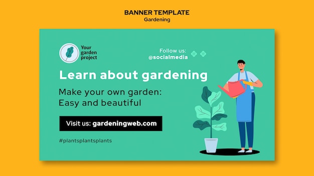 How to start garden banner template