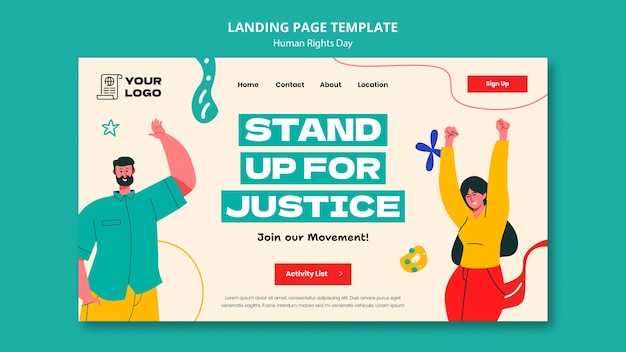 Human rights day celebration landing page