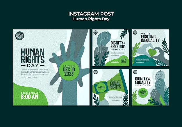 Human rights day template design