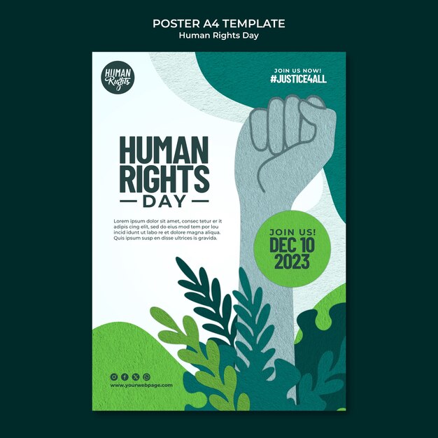 Human rights day template design