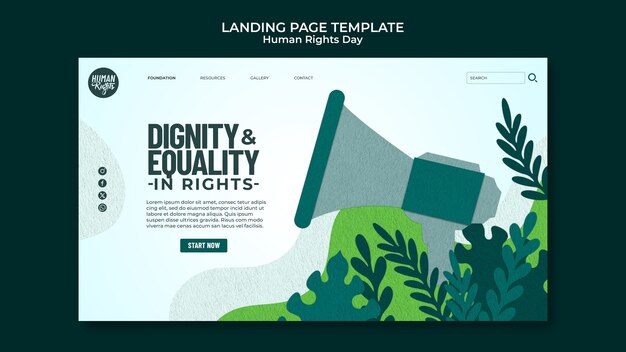 Human rights day template design