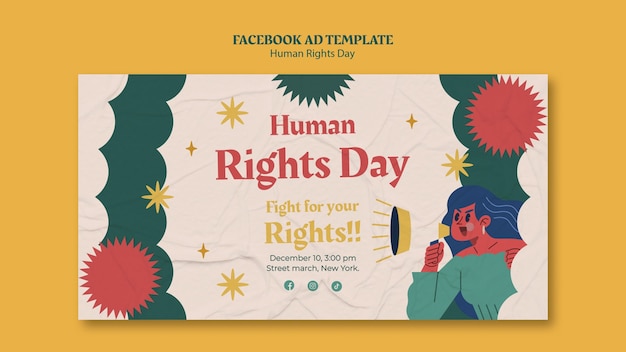 Human rights day template design