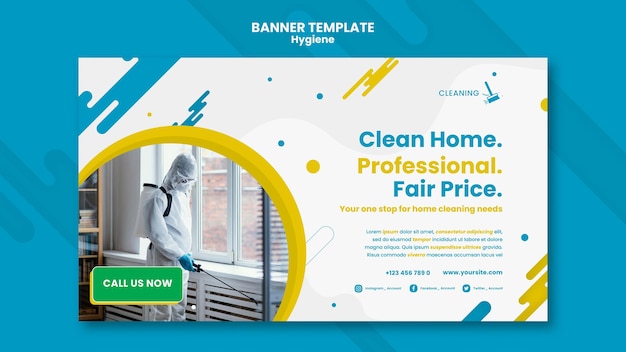 Hygiene banner template design