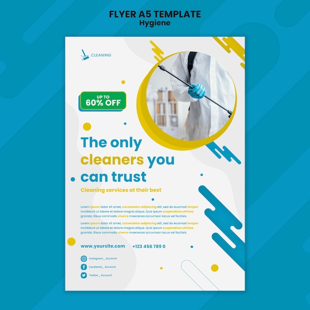 Hygiene flyer template design