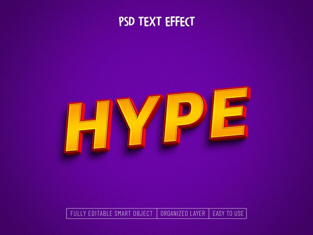 Hype editable psd text effect