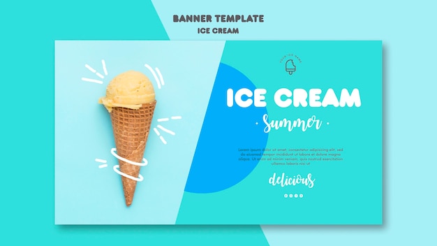 Ice cream banner template