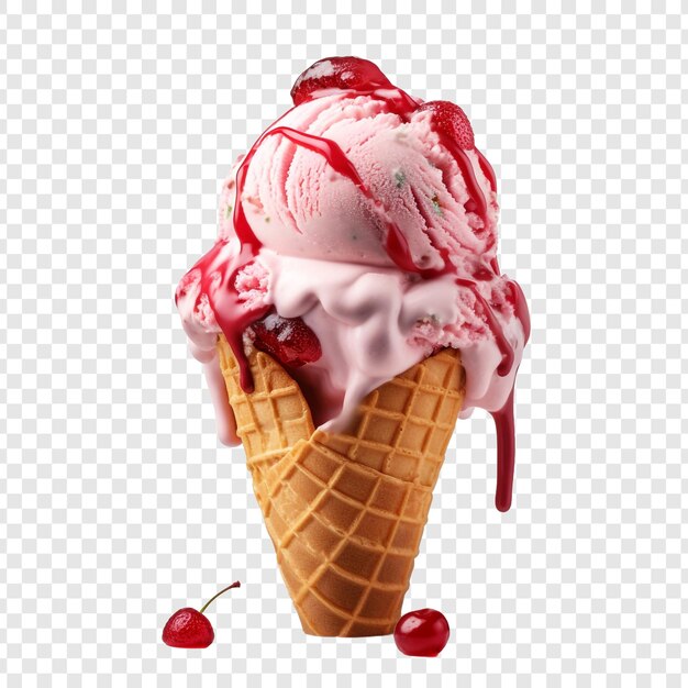 Ice cream isolated on transparent background