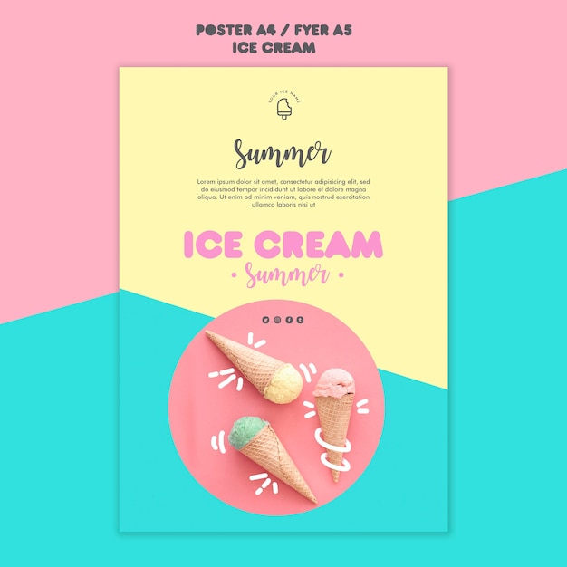 Ice cream poster design