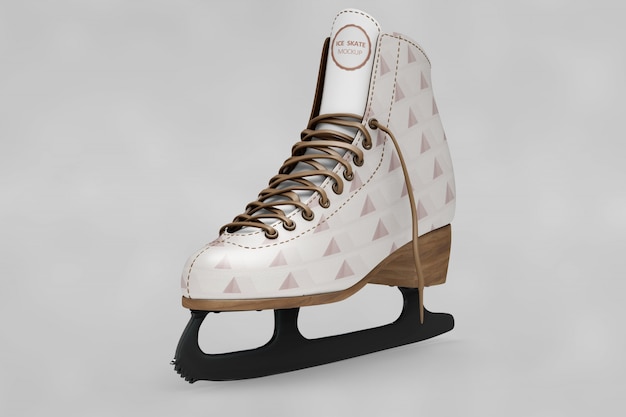 Free PSD ice skates shoes mockup