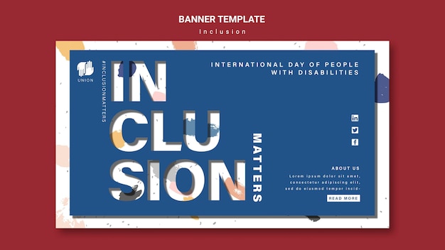 Free PSD inclusion matters banner template