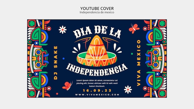 Free PSD independencia de méxico youtube cover